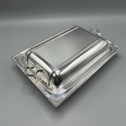 Antique silver plated entree - plated,
