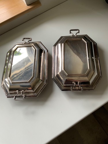 Pair vintage art deco silver - vintage,