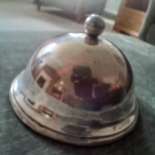 Antique silver plated butter