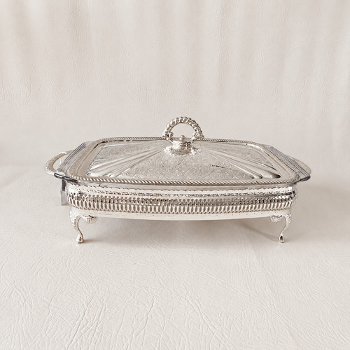 Silver plated covered serving - silver,