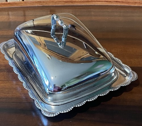 Vintage covered butter dish - butter,