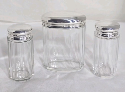 Antique cut glass sterling - &,