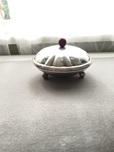 Vintage silver plated covered - silver,