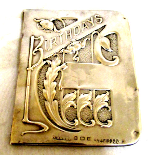 Solid silver birthday book - solid,