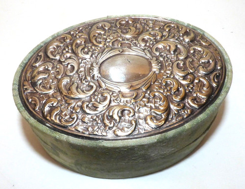 Vintage repousse silver topped - vintage,