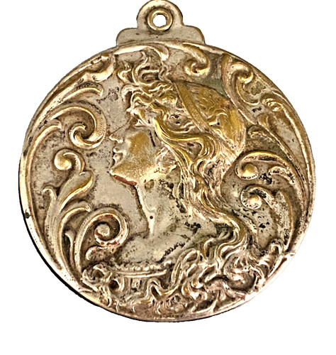 Antique chatelaine covered - chatelaine,
