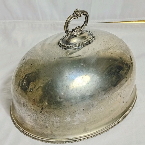 Antique silver plated meat - plated,
